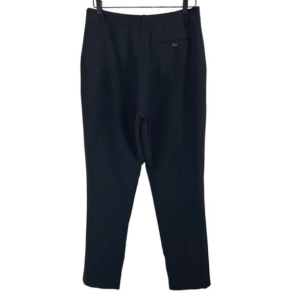 Diane Von Furstenberg Women’s Dani Pleated Straight Leg Pants Black Size 8 - Picture 2 of 7